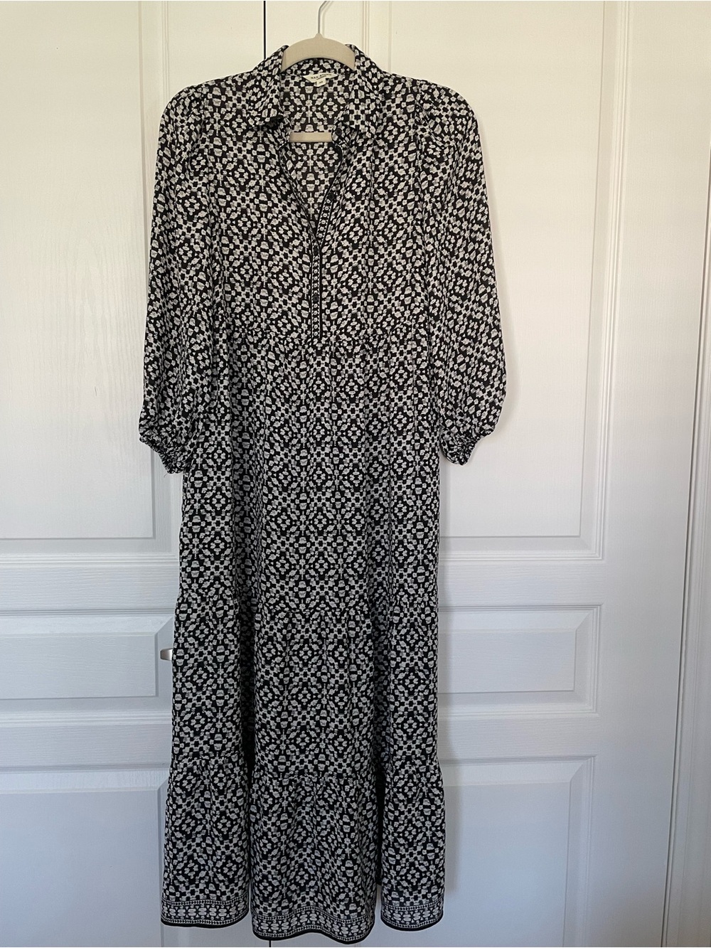Max Studio Black and White Printed Maxi Dress